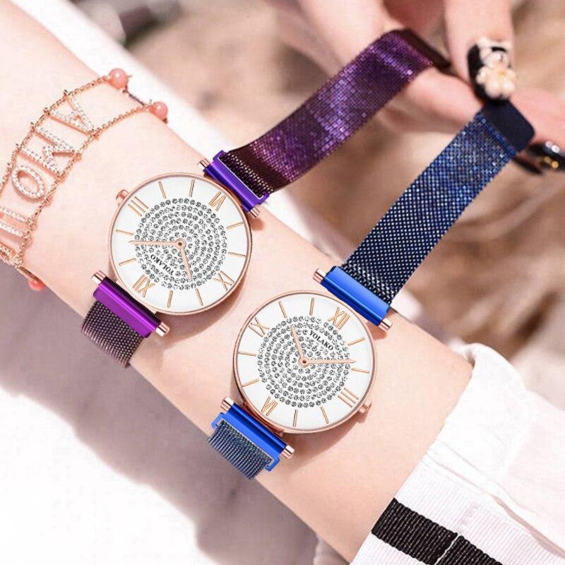 Women Watches Top Brand Luxury Fashion Casual Rose Gold Quartz Ladies Bracelet Watch Alloy Mesh Strap Watches Gift