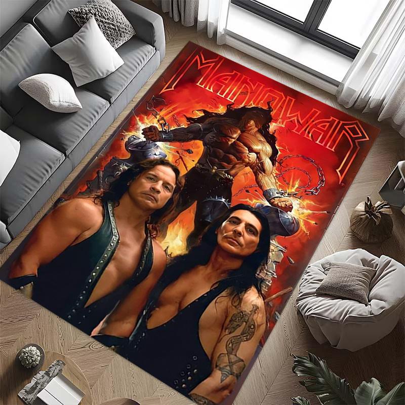 Manowar: Alfombra Power Glory Adecuada para todas las estaciones Decoración del hogar Arte para la habitación Felpudo