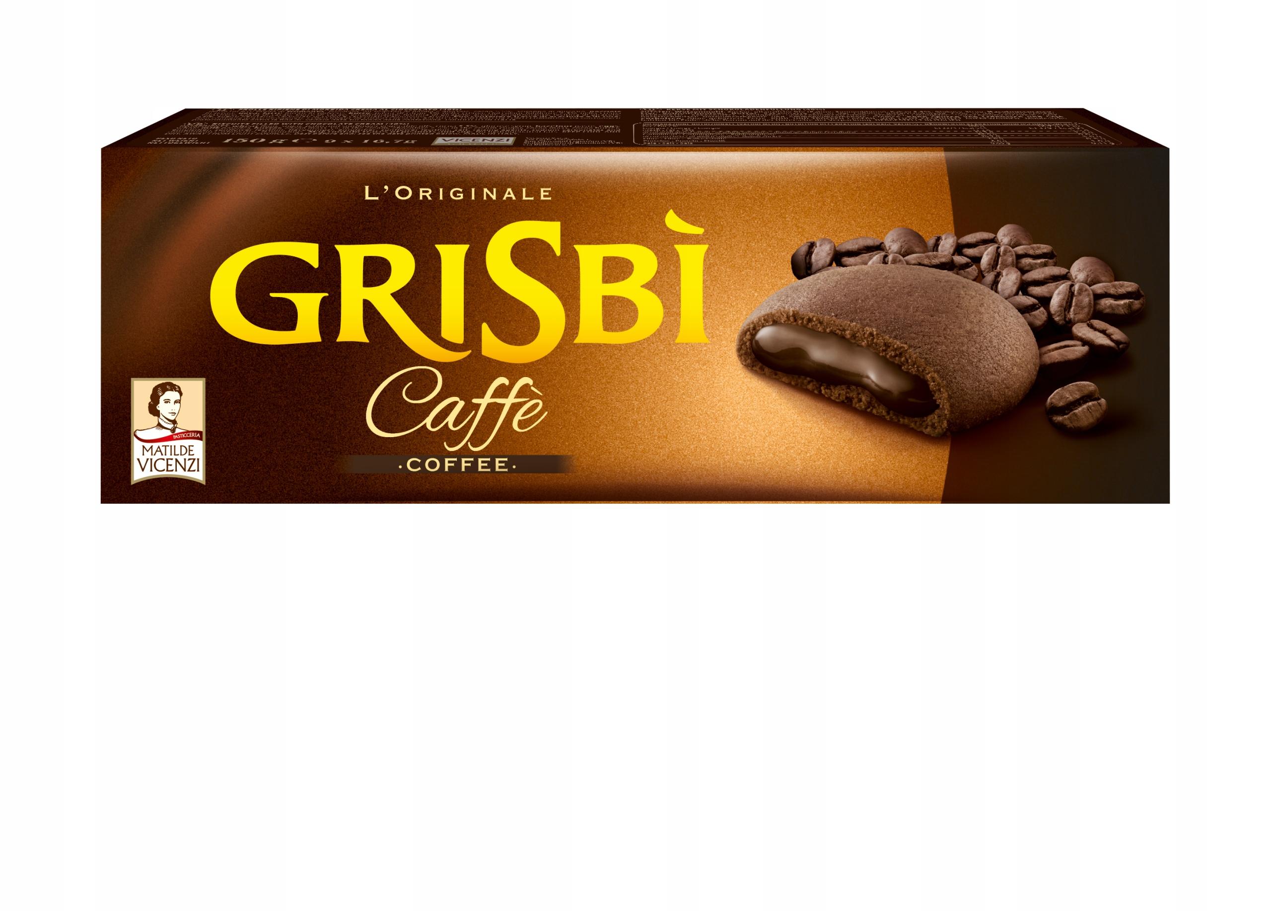 Grisbi Matilde Vicenzi Kávové sušienky plnené krémom 150g Talianske