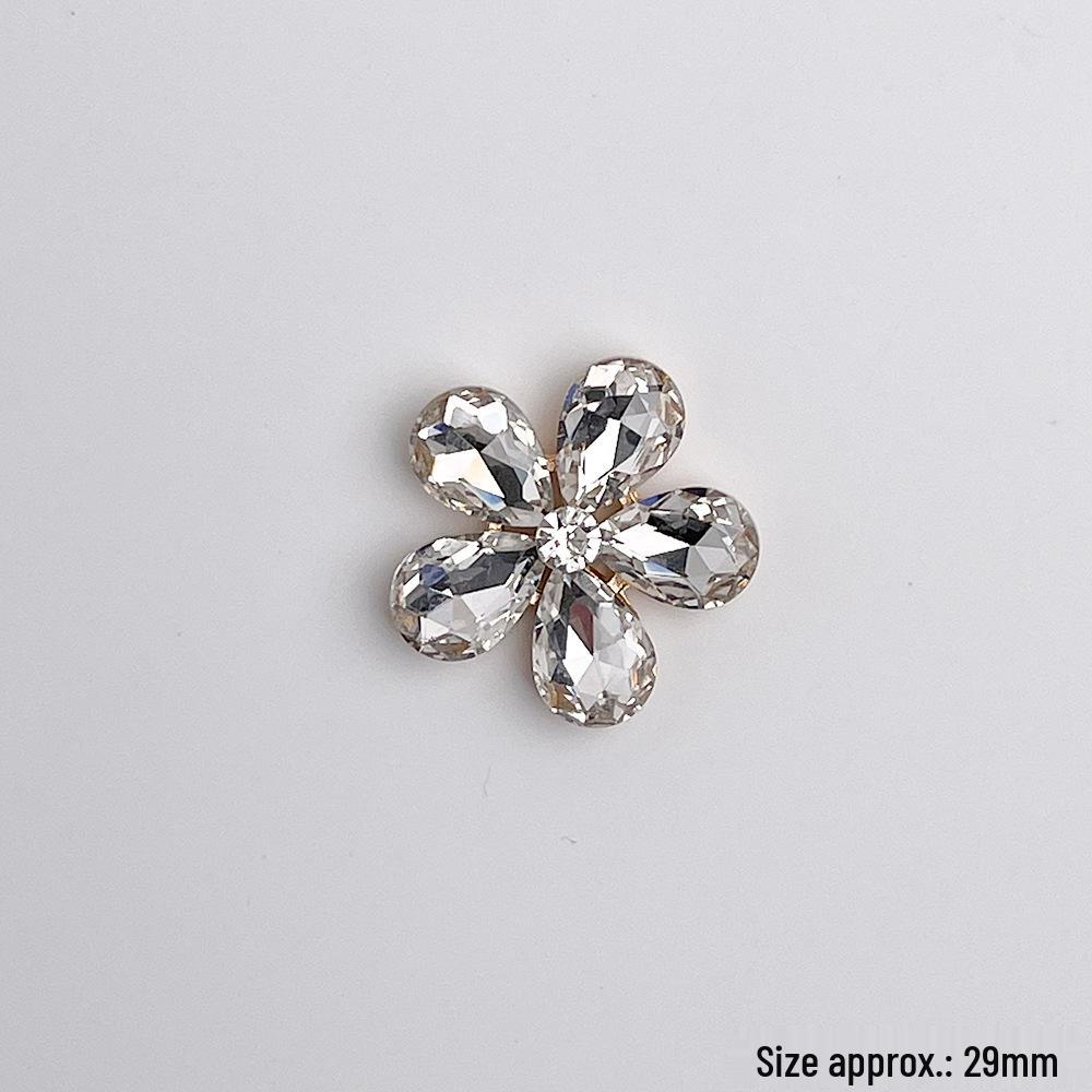 Decor Floare Sabot Aliaj Retro Stras - Catarame DIY High-End