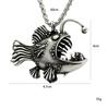 Men's European & American Retro Style Stainless Steel Fish Necklace - 2025 Collection