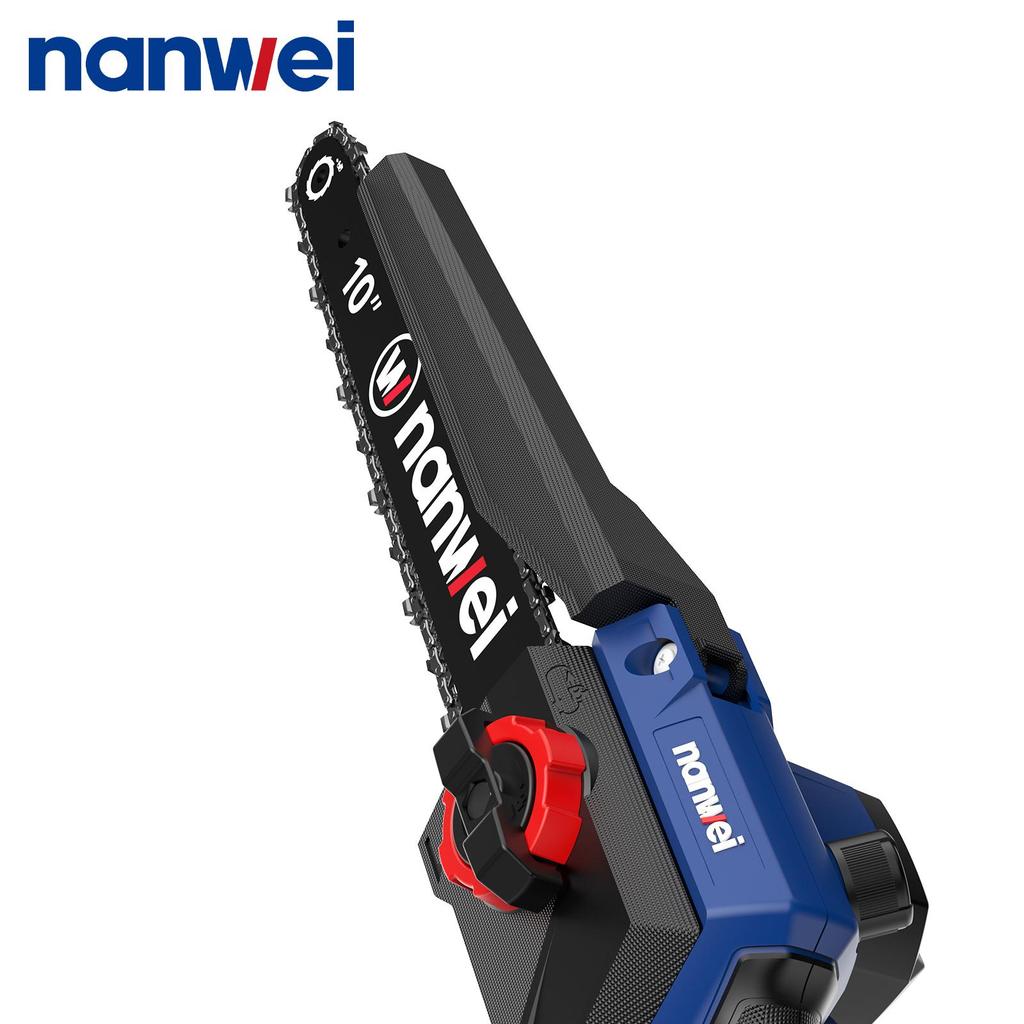 NANWEI 10-inch electric chain saw 6500 rpm, Speed 9 m/s,Manual  pressing