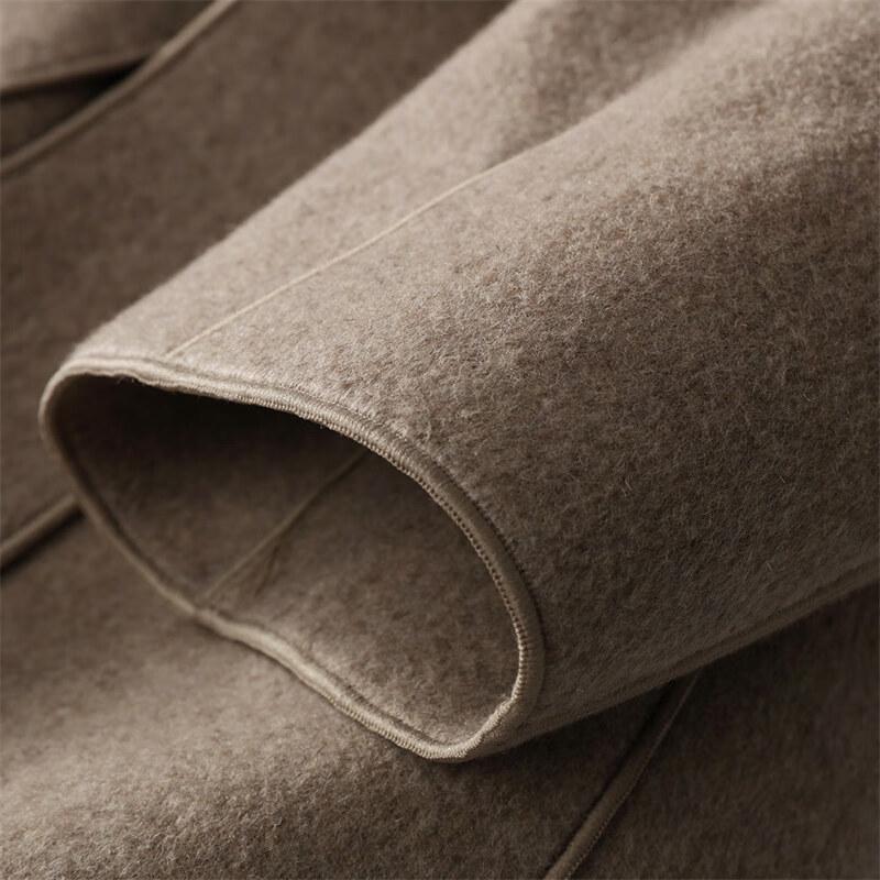 Women's Elegant Belted Double-Faced Wool Coat