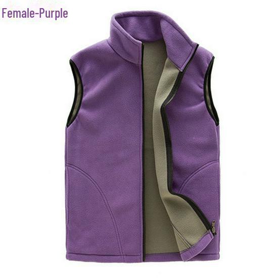 

Жилет унисекс из флиса: Плотный, теплый, однотонный, идеально подходит для активного отдыха осенью/зимой M фиолетовый