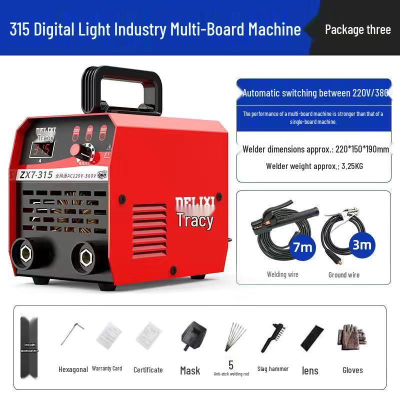 Delixi Dual Voltage Electric Welder 250/315/400A, Industrial Grade, 220V/380V, All-Copper, Automatic.