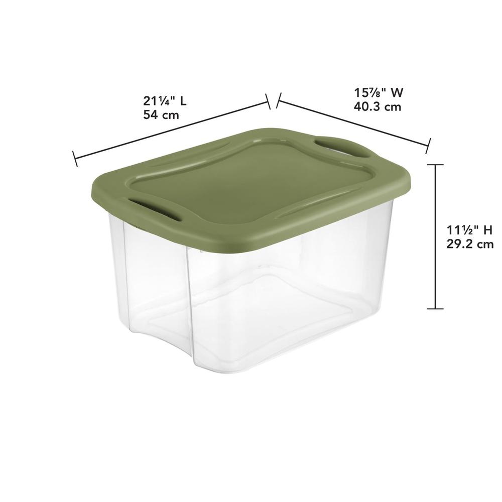 40 Quart EZ Carry Storage Bin with Full Grip Handles Efficient Home Organization and Stacking