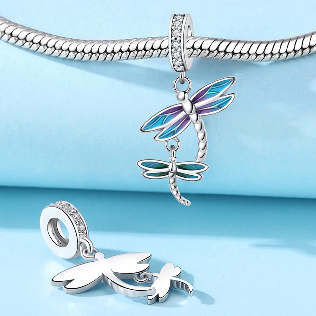 Insect Dragonfly Butterfly Firefly Charm Charm Charm Bead Jewelry With Bracelet Copper Woman