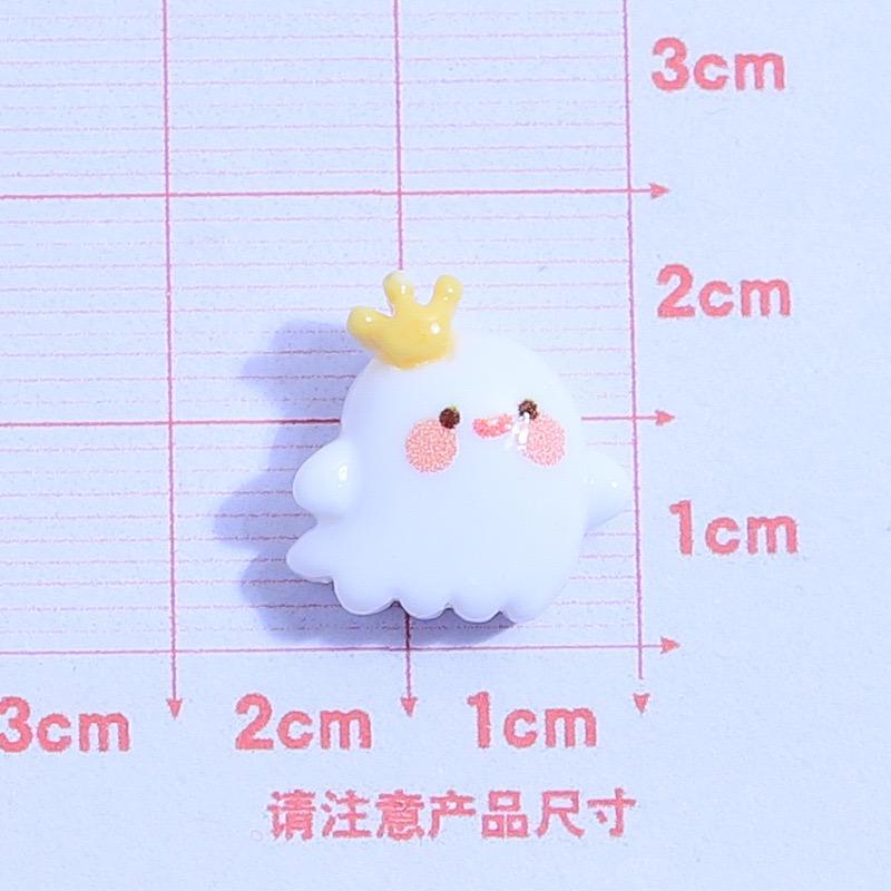 20Pcs New Cute Resin Mini Halloween Away Ghost Collection Flat Back Manicure Parts Embellishments For Hair Bows