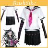 Lebendiges Danganronpa Ibuki Mioda Kostüm mit stilvollem Kleid und Zubehör-Set