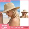 INS Natural Raffia Straw Cowboy UV Protection Hat for Women Men Summer Wide Brim Sun Hat Outdoor Breathable Beach Cap Sombrero