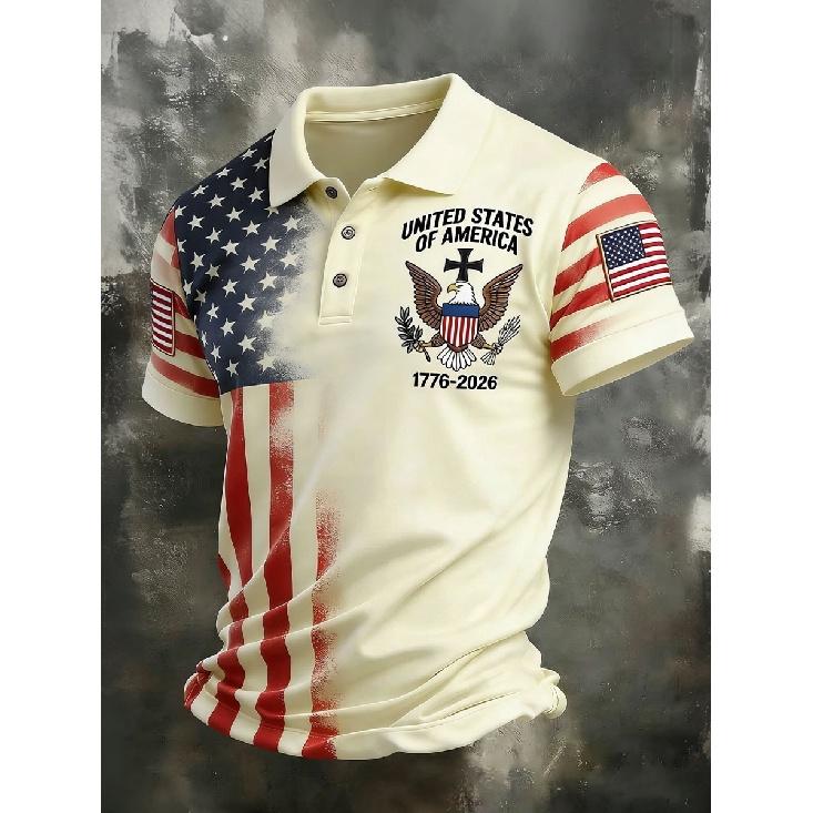 2026 men's fashion casual summer polo shirt with a turn-down collar