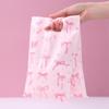 10/25/50pcs Sweet Bow Gift Packing Bag Thicken Pink Candy Cake Storage Bag Plastic Kawaii Baby Shower Gift Bag
