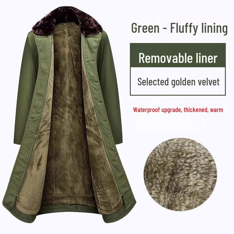 Men`s Army Green Cotton Winter Jacket