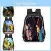 Spacious My World Double Layer Backpack Lightweight Oxford Cloth School Bag For Kids