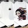 Plus Size Demon Slayer Anime Printed Unisex Women Tshirt Casual Parent Child Top Fashion Summer Street Wear Y2K Harajuku Style