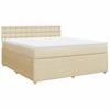 Boxspringbed met Matras Crème 180 x 200 cm Stof