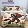 Love, Death, Robot Pattern Bedding Quilt Set Quilt Cover Pillowcase Home Decoration Birthday Gift (1 * duvet cover + 2 * pillowcase, without core)