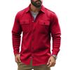 Mens Casual Slim Fit Vintage Solid Color Turn Down Collar Spring Autumn Jacket