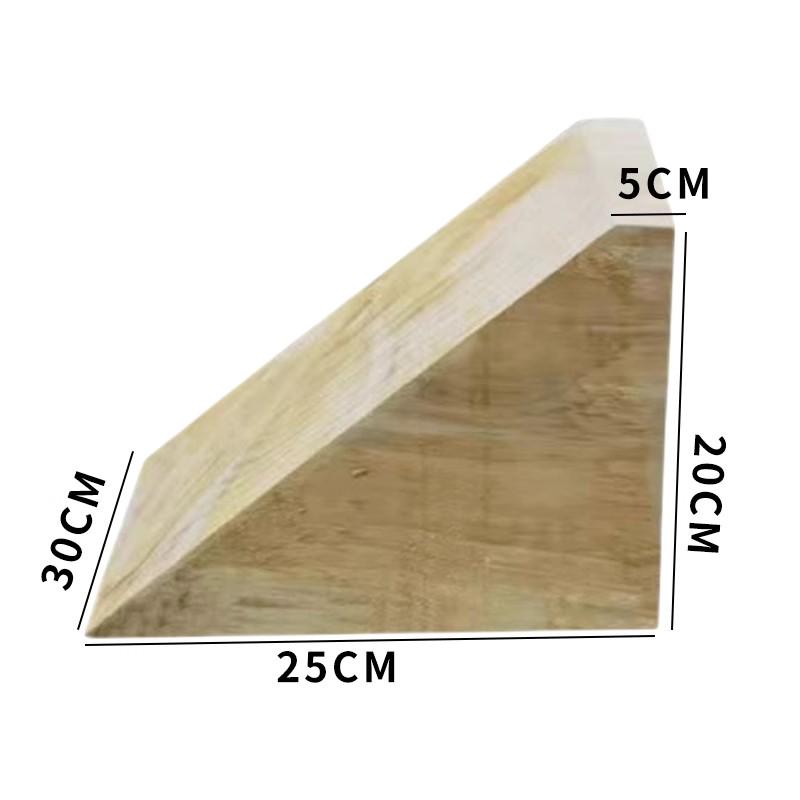Wooden Triangle Wheel Chock for Vehicles - Prevents Rolling
