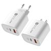 Caricabatterie USB Pd 20W Ricarica Rapida 3.0 Adattatore Caricabatterie Veloce per Telefono Tipo-C Per Ipad Huawei Xiaomi Samsung