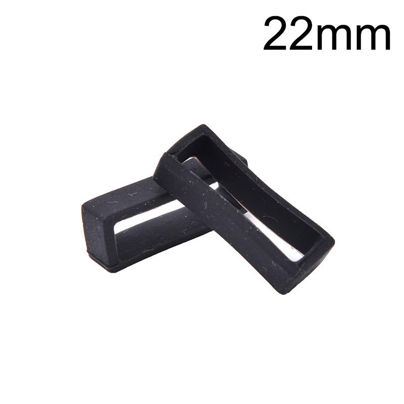 2Pcs 14Mm-26Mm Rubber Silicone Watch Band Loop Strap Small Holder Locker Keeper