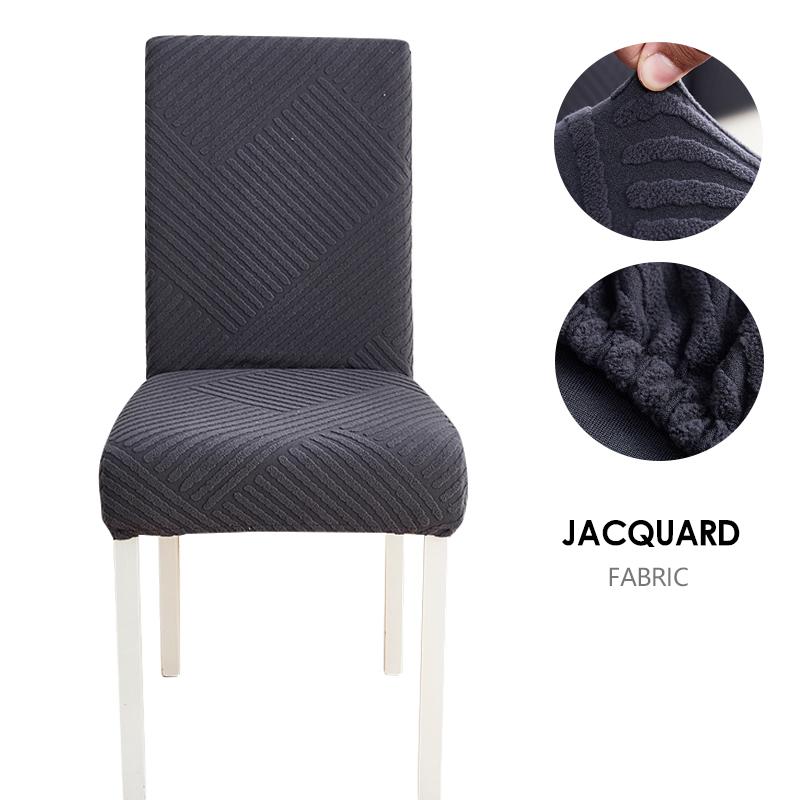 Pokrowiec na krzesło z tkaniny żakardowej Uniwersalny rozmiar Pokrowce na krzesła do jadalni Wesele Biuro Bankiet Pokrowce na siedzenia Wystrój domu 1 szt.