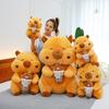 Milk Tea Capybara Plush Toy Cute Cartoon Girl Birthday Holiday Gift Pillow Doll