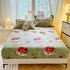 Soft Bedsheet Warmth Fitted Sheet Cartoon Style Bed Linen Velvet Bed Cover Sheets with Elastic Band Drap De Lit (No Pillowcase)