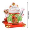 Solar Automatic Waving Lucky Cat Vivid and Lovely Home Desktop Ornament for Women Men Home Office Decor