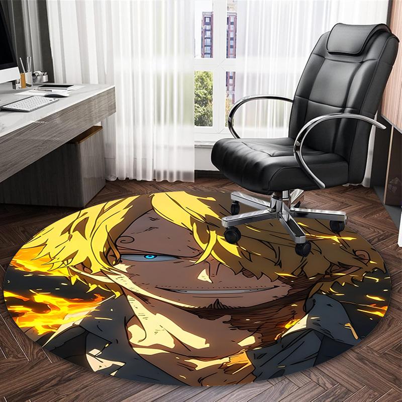 1pc S-Sanji  Carpet, Round Rug, Comfortable, Suitable for Entryways, Living Rooms, Office, And Bedrooms, Christmas Decoration