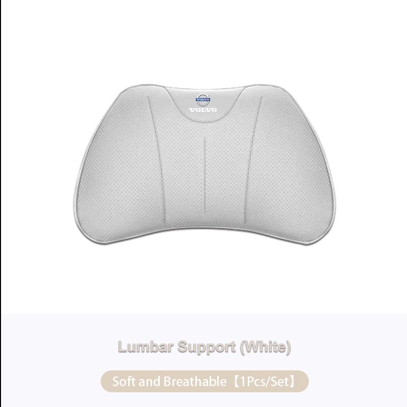 Car Interior Neck Pillow Leather Lumbar Breathable Seat Cushion For Volvo XC90 V90 V60 XC60 V40 EC40 EX40 S80 S60 S90 C40 XC40