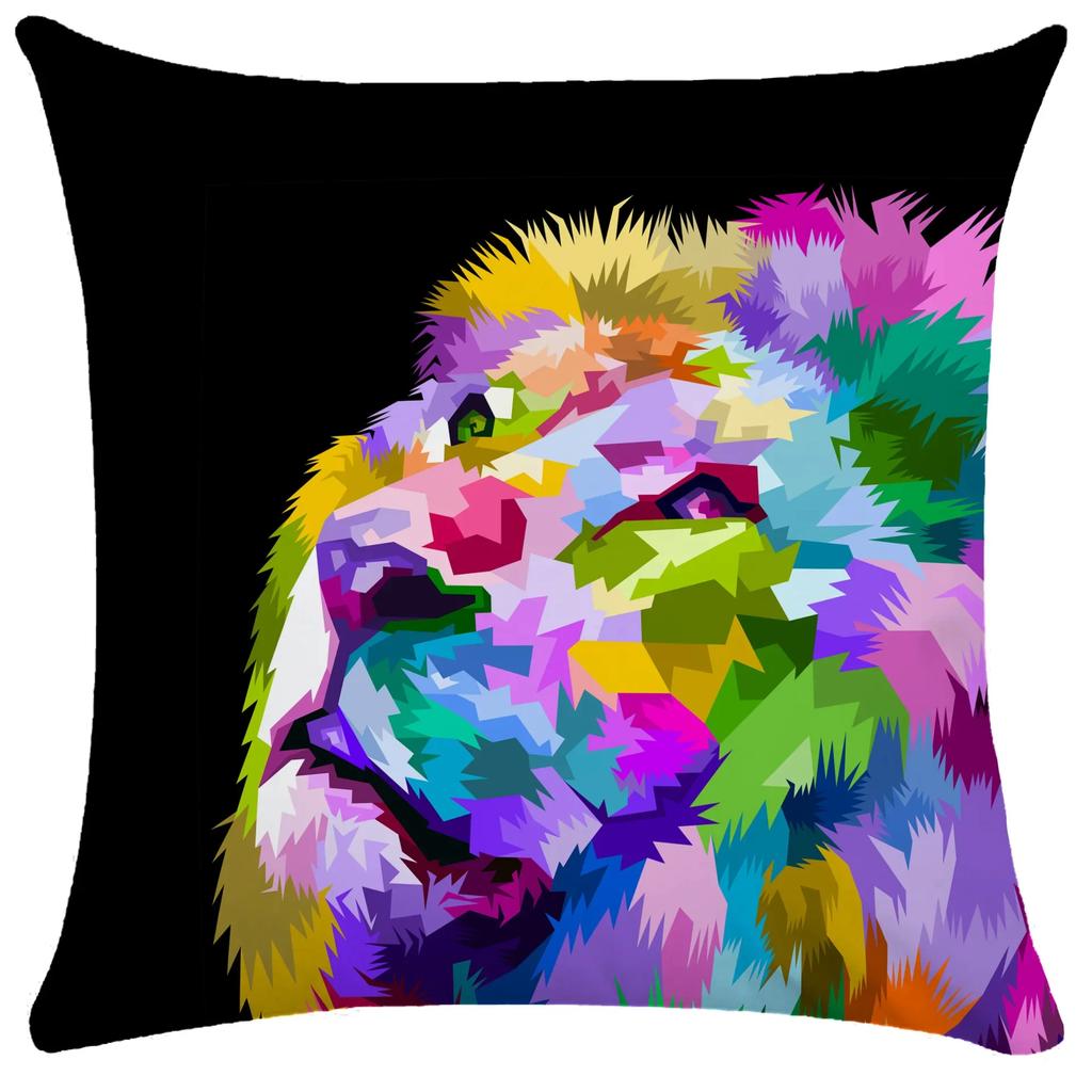 Sofa Bed Upholstery Home Decor Pillow Covers Bedroom Chair Decorative Colorful Animal