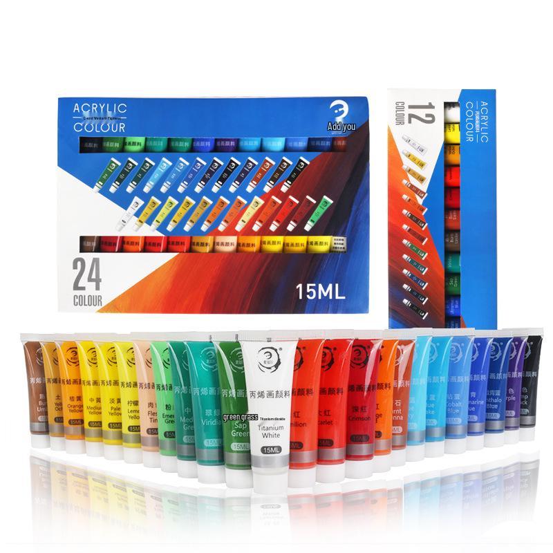 15ml Hand-Painted Acrylic Paint Set for Wall, Flower Pot, and Stone Painting
