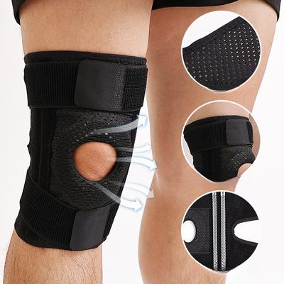 Rodillera de presión ligera y transpirable para correr, fútbol, montañismo, ciclismo, correa de silicona