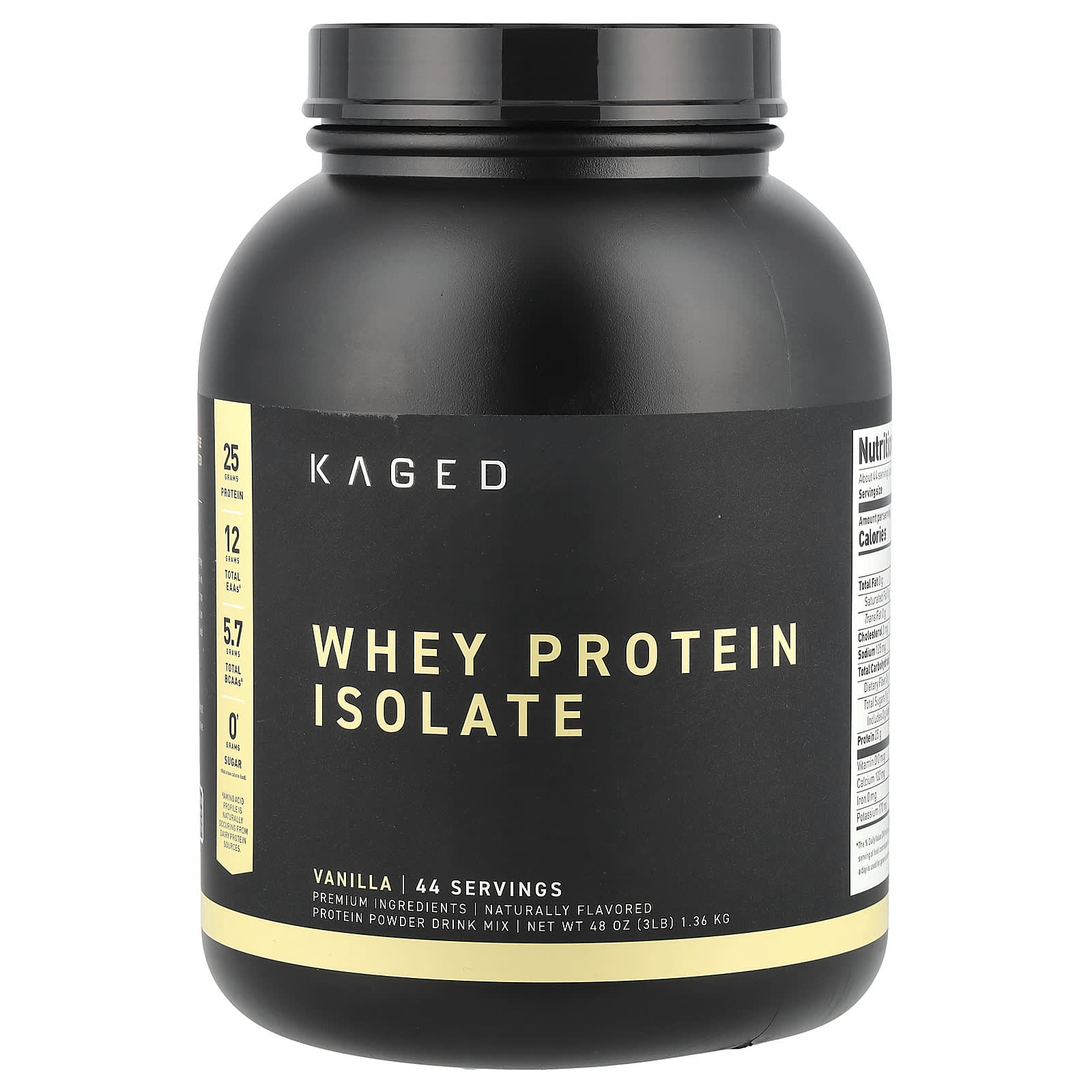 

Whey Protein Isolate, Vanilla, 1.36Kg(3Lb)