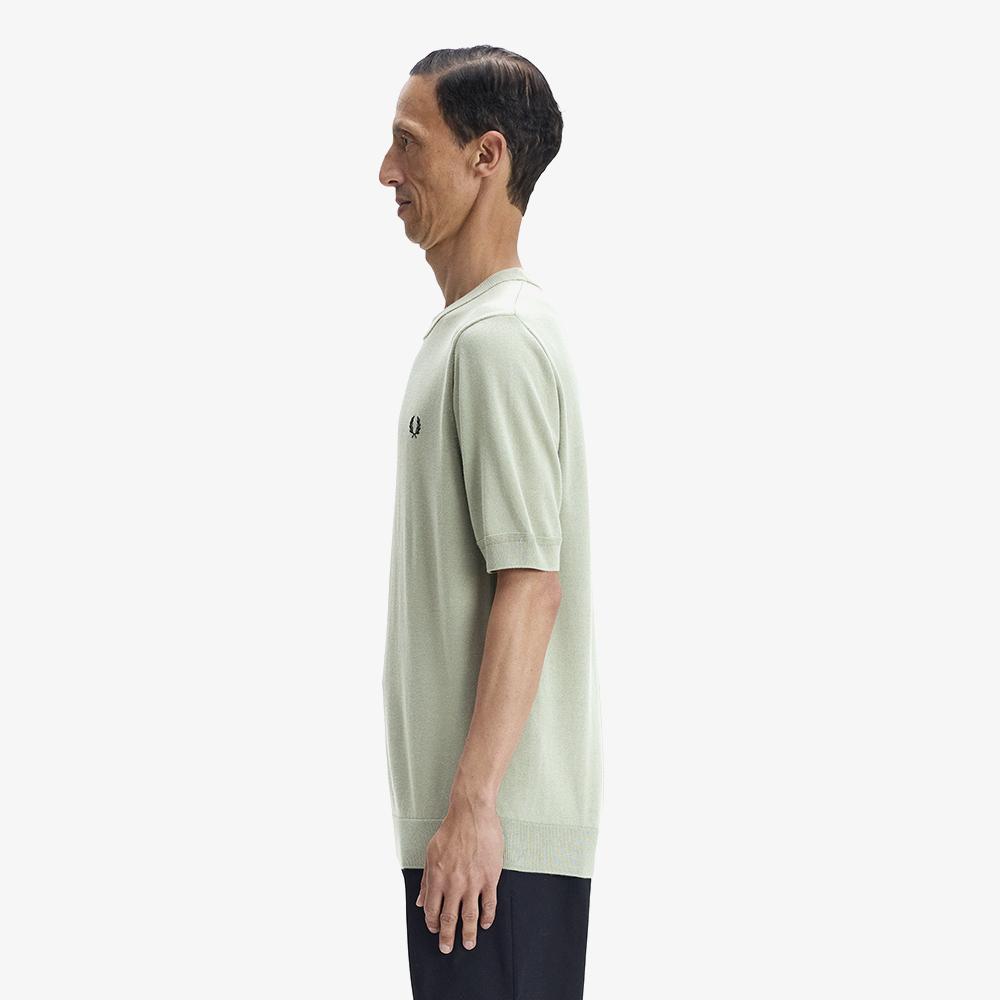 FRED PERRY [Sharp] Cotton Knit T-Shirt - Seagrass Afpm2612322-M37