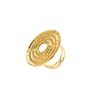 Damen verstellbarer 18K Gold Emaille Ring - Modisches, farbbeständiges Festival Geschenk