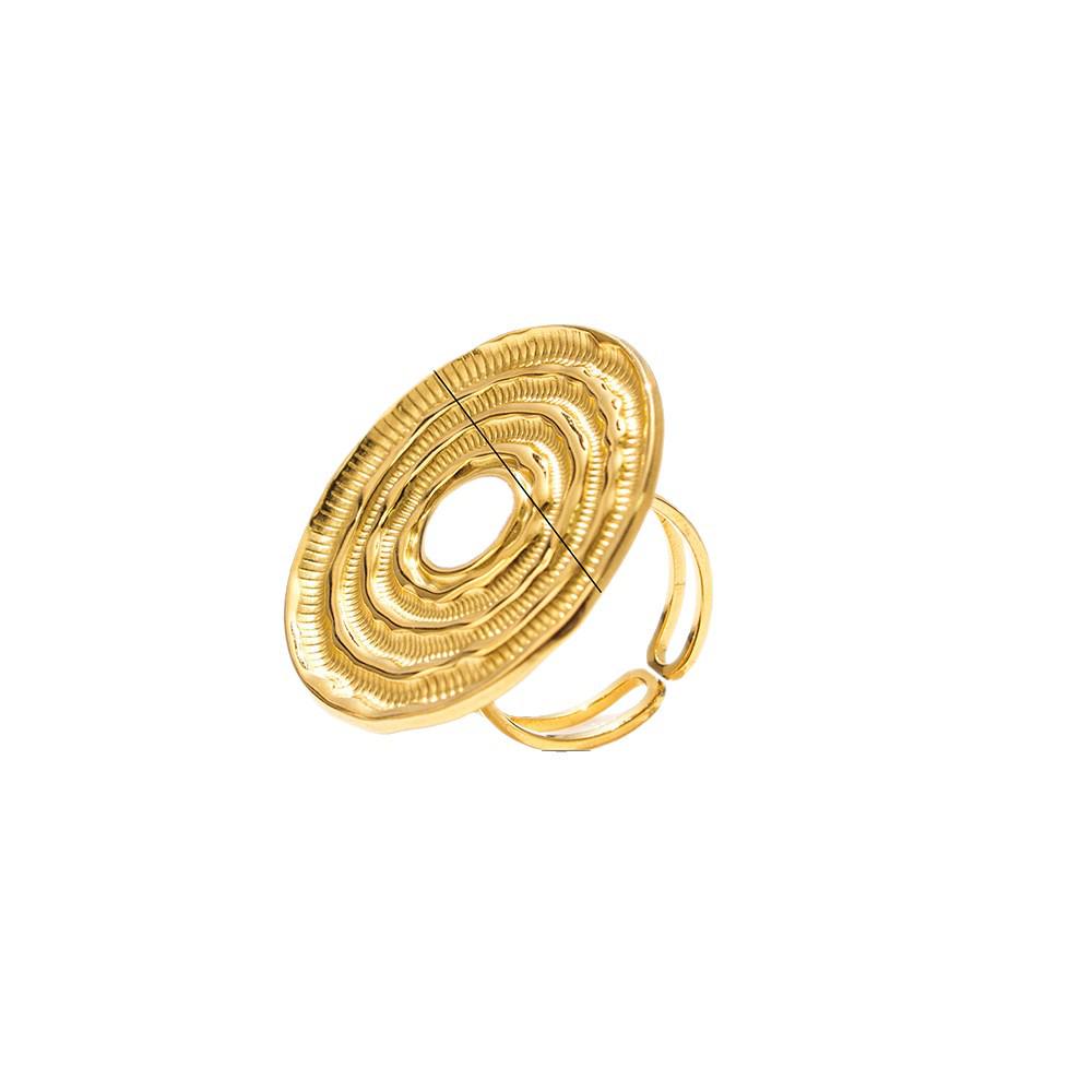 

Women s Adjustable 18K Gold Enamel Ring - Fashionable, Fade-Resistant Festival Gift Green Enamel