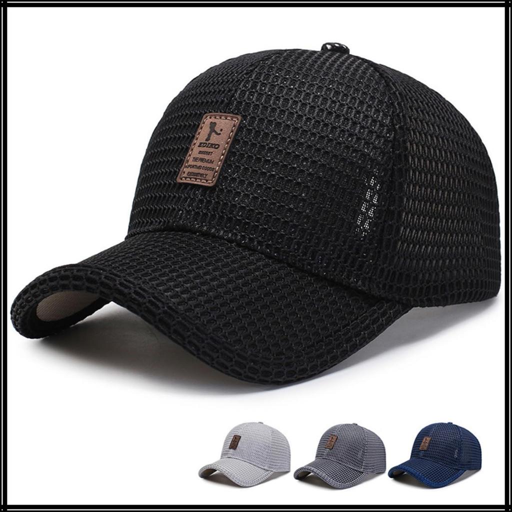 Sombrero CZA142 de verano [Colmillo Blanco], Gorra, Sombrero, Exterior, Malla, Ligero, Transpirable, Sencillo, Elegante, Para hombre, (Gris oscuro)