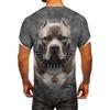 Herren 3D-gedrucktes T-Shirt mit großem Hundemuster Humorvolles digital bedrucktes Kurzarm-T-Shirt Atmungsaktives Polyester Rundhals Freizeit