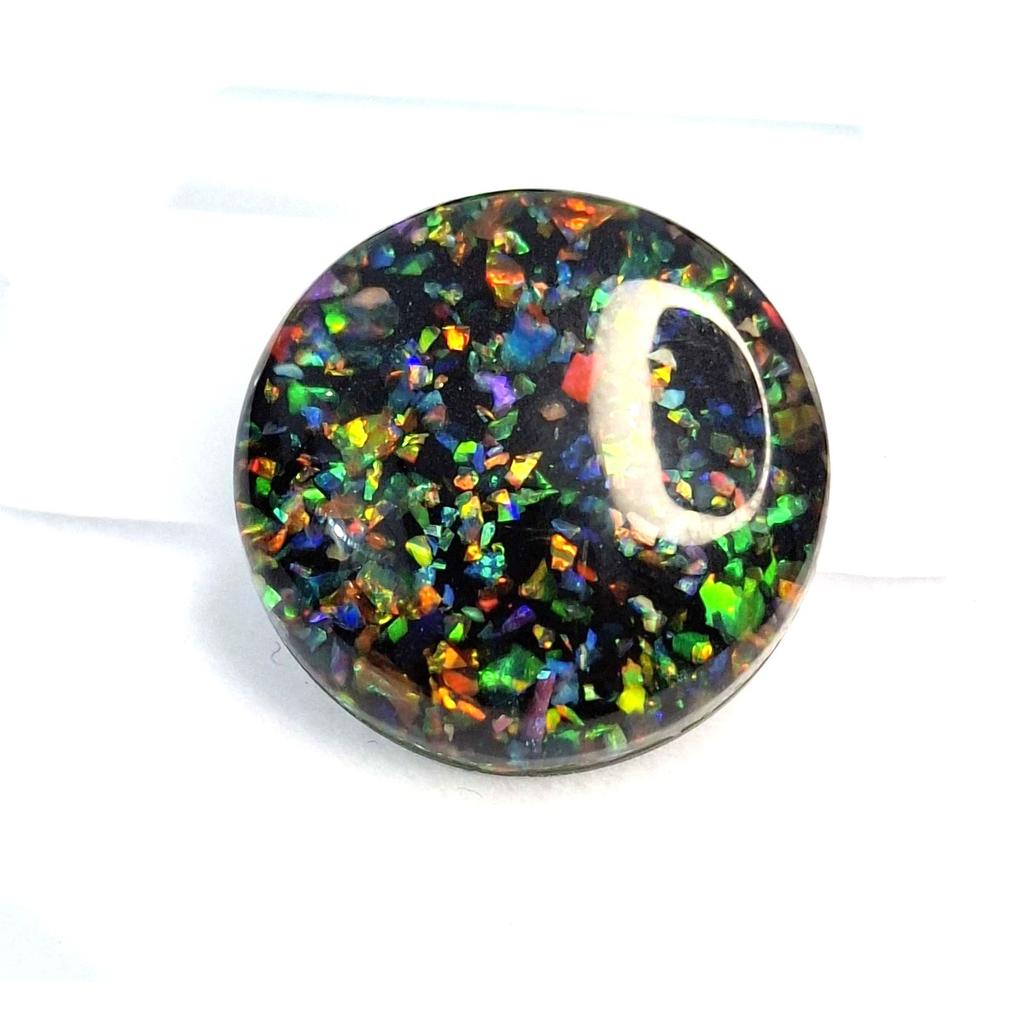 Fabulous Natural Australian Black Fire Opal 10-12 Ct Round Cut Loose Gemstone