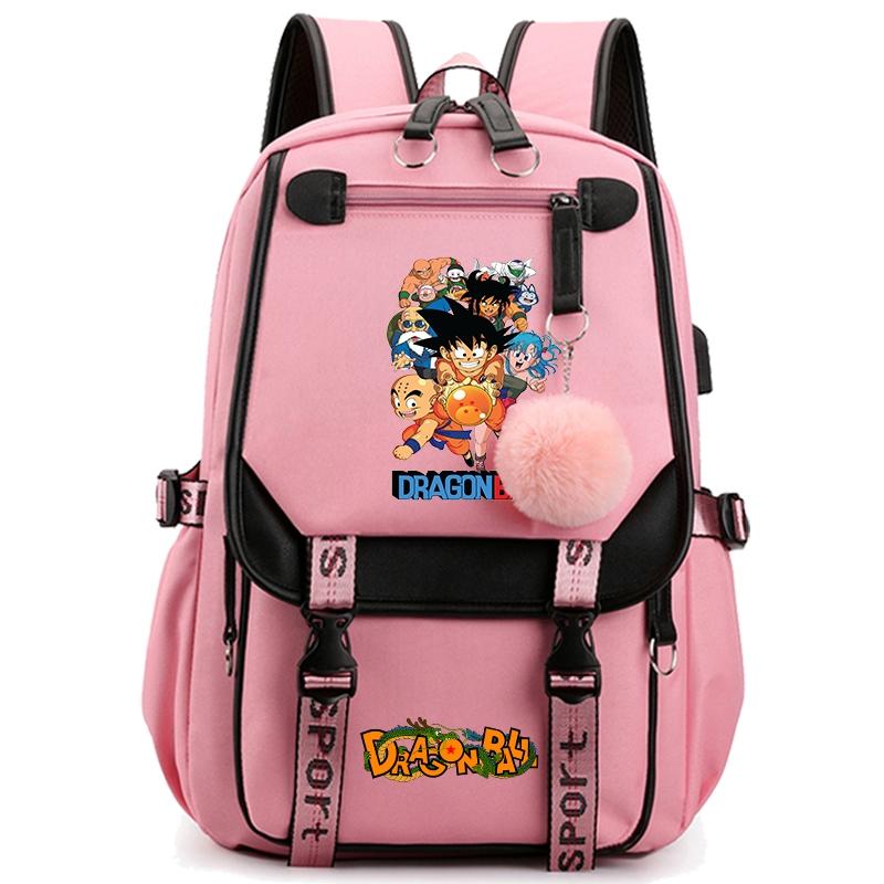 Anime Dragon Ball Backpack for Women Canvas Laptop Bag Back To Schoolbag for Teenager Girl Schoolbag Women Travel Bag Mochila