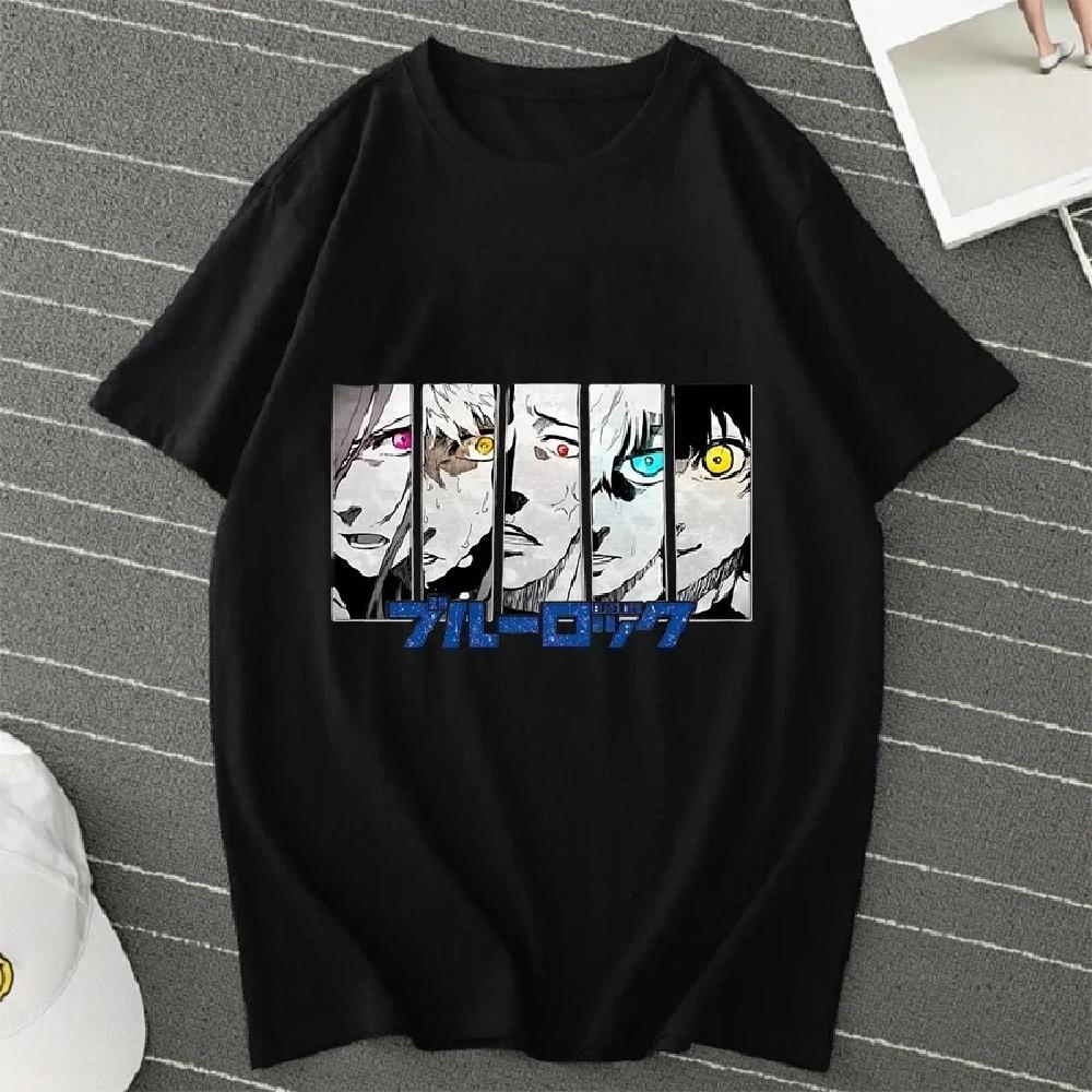 BLUE LOCK Yoichi Isagi Manga Shirt Retro Hip Hop Unisex T-Shirt Streetwear Graphic T Shirts BLUE LOCK Oversized T-shirts Tops1