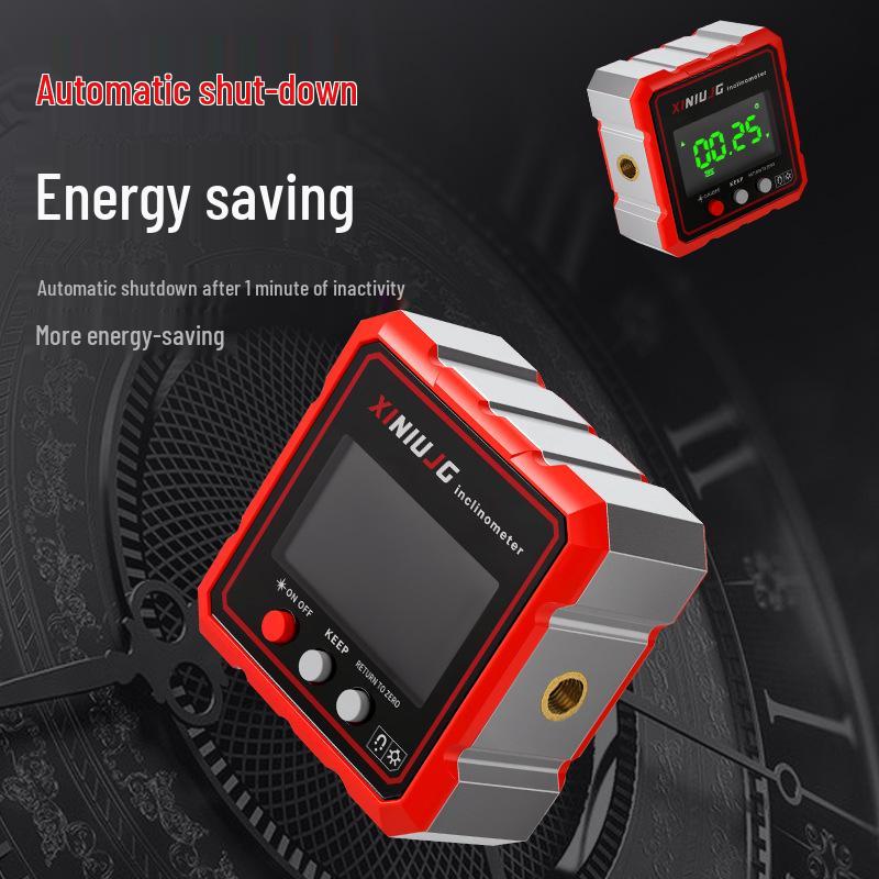 High-Precision Digital Laser Inclinometer with Magnetic Base and Large Display