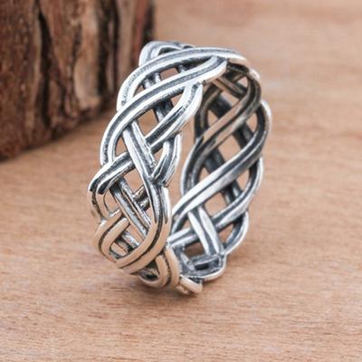 Anello da Dito Nodo a Croce Intrecciata Vintage Infinity Donna Fascia Gioielli da Festa