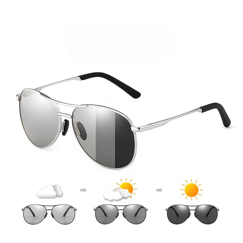 

Неполяризованные солнцезащитные очки-авиаторы с фотохромными линзами для мужчин, очки для вождения днем и ночью, очки-хамелеоны для женщин с антибликовым покрытием