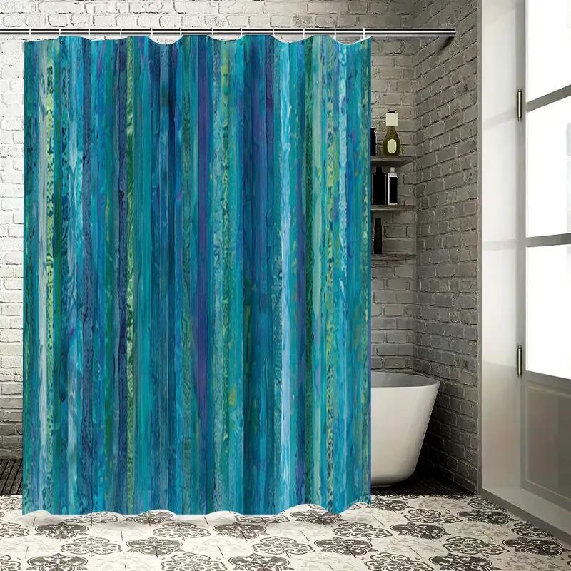 

Blue Green Shower Curtain 3D Printed Waterproof Bathroom Decor Window Panel Decoration Home Accessories Extra Long W60H190(CM)-1 Pcs