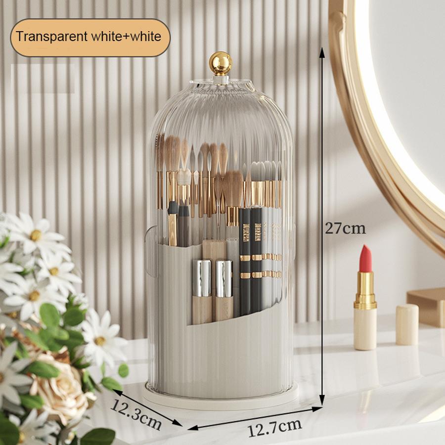 

1PC 360° Rotating Makeup Brush Holder Desktop Makeup Organizer Cosmetics Storage Box Lipstick Eyebrow Pencil Holder
