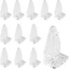 Plastic Hold Down Brackets, 12 Pcs 1” Clear Plastic Blinds Hooks Blind Holder Replacements for Horizontal Blinds Shades Windows Doors