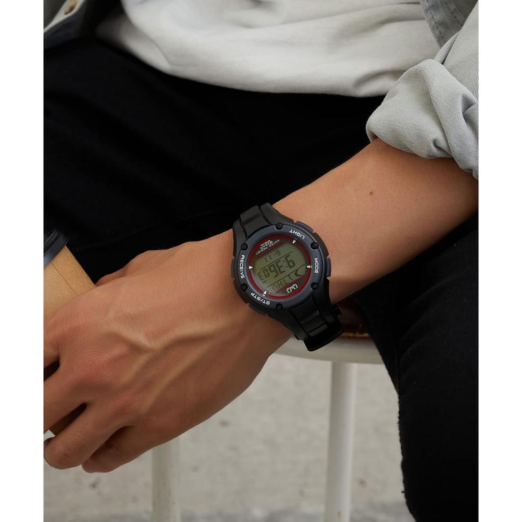 Citizen Q&Q SOLARMATE (Solar Mate) Radio-Controlled Solar Chronograph Watch, MHS6-300, Men's, Black, 10 ATM Water Resistant